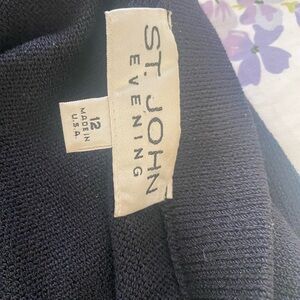 St. John black knit skirt